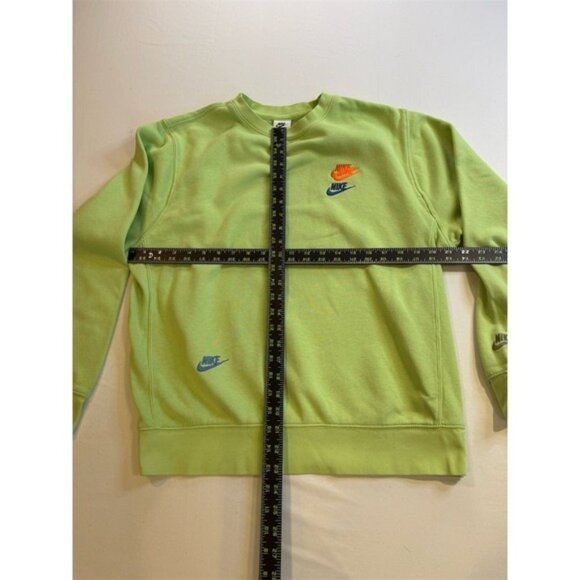 Nike Men's Lime Green Crewneck Sweatshirt & Shorts Set Size M RARE - Picture 7 of 16
